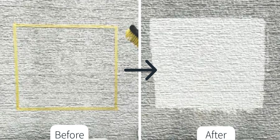 外壁診断士による「外壁洗浄テスト（無料パッチテスト）」の結果、キレイになった外壁